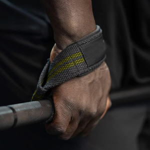 Sangles de musculation légères en coton noir et rouge, respirantes, pour la musculation, le soutien des poignets, fabrication OEM. - Product Image 4