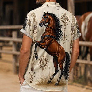 Camisa Casual Elegante para Hombre, Verano, 200 Gramos, Transpirable, Secado Rápido, Ecológica, Manga Corta, 100% Poliéster - Product Image 2