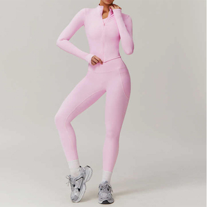 Conjunto Deportivo de Dos Piezas para Mujer, Ropa de Yoga con Cintura Elástica, Traje Deportivo para Entrenamiento, Pantalones de Chándal para Fitness - Product Image 2