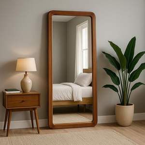 Marco de Madera Ecológico Hecho a Mano para Espejo de Pared, Decoración de Interiores Sostenible - Product Image 5