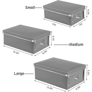 Scatole di Plastica Pieghevoli con Coperchi, Organizzatori Decorativi per Vestiti, Scarpe, Ufficio, Ricordi, Design Impilabile Multi-Misura - Product Image 2