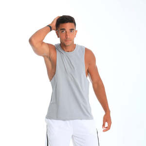 Camiseta sin Mangas de Alta Calidad para Hombre, Corte Ajustado, 100% Algodón, Cuello Redondo, Secado Rápido, Ecológica, para Gimnasio y Fitness - Product Image 2