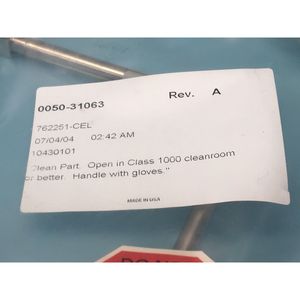 AMAT 0050-31063 ชิ้นส่วนแทรก, ระบบจ่ายแก๊ส, R2, 5000, A & D - อุปกรณ์และอะไหล่เซมิคอนดักเตอร์ระดับโลกที่เชื่อถือได้ - Product Image 1