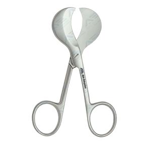 Ciseaux pour cordon ombilical vétérinaire de 4 pouces, qualité supérieure, en acier inoxydable, avec pointes arrondies pour des soins aux animaux en toute sécurité - Product Image 1