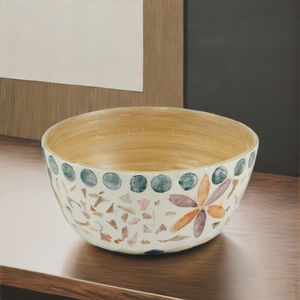 Ensaladera de bambú hilado personalizada de alta calidad con acabado de laca brillante de nácar, utensilios de cocina ecológicos hechos en Vietnam - Product Image 5