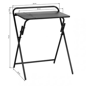 Meubles de bureau rectangulaires modernes, design métallique, bureau pliable pour ordinateur, prises électriques, bureau à domicile, Sukavina OFMF0004, fabrication ODM/OEM - Product Image 4