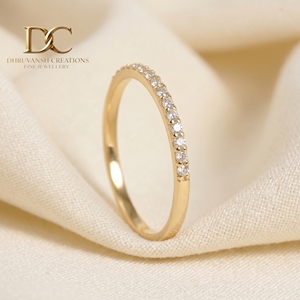Nouvelle bague artisanale en or jaune massif 14 carats avec diamant de laboratoire taille brillant certifié IGI, bijoux pour femmes pour toutes les occasions - Product Image 4