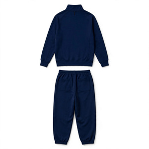 Unisex 100% Cotton Tracksuit Set <b>Half</b> <b>Zip</b> <b>Sweatshirt</b> and Drawstring Joggers Custom Color - Product Image 2