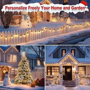 Luci Natalizie a LED C9 da 9 Metri, 20 Lampadine, per Esterni, Luce Bianca Calda, Impermeabili e Collegabili, per Illuminazione Vialetti - Product Image 2