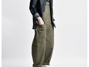 Peto vaquero informal de moda para hombre, corte ajustado, suave y cómodo, con tirantes ajustables, estilo urbano - Product Image 5