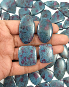 Cabașones de Rubí y Cianita Naturales de Primera Calidad, Piedras Preciosas Sueltas para Joyería, Precios al por Mayor - Product Image 4