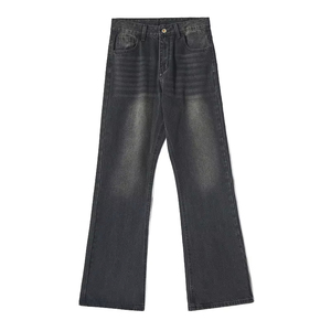 Pantalones Vaqueros Anchos de Hombre Personalizados de Alta Calidad, Estilo Vintage con Lavado Ácido, Jeans Desgastados de Moda Urbana al por Mayor - Product Image 1