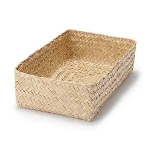 Seagrass Organizer Herringbone <b>Rectangular</b> <b>Basket</b> Handmade <b>Storage</b> <b>Basket</b> Wholesale eco-friendly Made in Viet Nam - Product Image 1