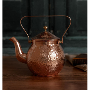 Top selling Copper <b>Kettle</b> With Handle And Lid Ayurvedic Health Benefits Home Kitchen Tabletop Tea Coffee Serving Tea Pots - Product Image 6