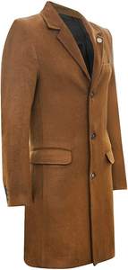 Abrigo Largo de Lana de Camello para Mujer, Doble Botonadura, Solapa con Muescas, Cinturón, Abrigo Grueso de Invierno - Product Image 4