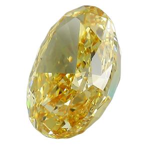 Diamants de laboratoire certifiés IGI, diamant ovale jaune vif fantaisie de laboratoire pour la fabrication de bijoux, pour bague de fiançailles - Product Image 2