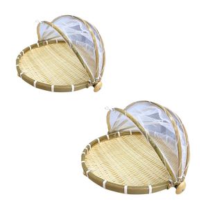 Premium Vietnamese BAMBOO TRAYwith <b>Mesh</b> Food Cover Rustic Home and Kitchen Decor Home Decor - Product Image 1