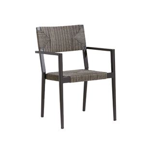Modern Design <b>Dining</b> <b>Chair</b> with Aluminum Frame and Woven Synthetic <b>Rattan</b> Seat & Backrest for Apartment Indoor & Outdoor Use - Product Image 1