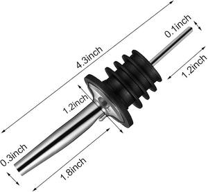 ¡Gran Demanda! Oferta: Vertedor de Silicona y Acero Inoxidable para Botellas de Aceite, Vinagre, Vino y Licores - Accesorios de Bar - Product Image 4