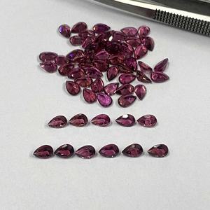3x4mm-6x8mm Natural Pink Tourmaline Faceted Pear Cut Loose Gemstone Best Selling Tourmaline October Birthstone Rings For Women - Product Image 2