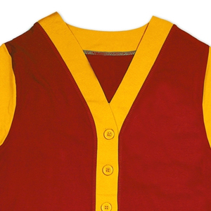 Vêtements de mode, pulls, vêtements en tricot de qualité supérieure, cardigans à boutons pour les sororités et les universités, pulls rouge cramoisi et or - Product Image 2