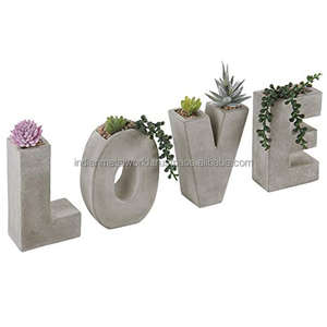 Jardineras modernas del alfabeto para decoración del hogar y jardín, jardineras de hierro galvanizado, baratas, en venta - Product Image 1