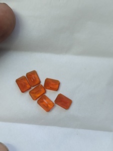 โอปอลสีส้มธรรมชาติ 7x5 มม. รูปทรงแปดเหลี่ยม คุณภาพดีที่สุด สำหรับทำเครื่องประดับ - Product Image 1