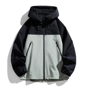 Outdoor workwear Breathable Windbreaker Zipper <b>Men</b> and Women <b>Coat</b> Spring Autumn Casual Loose Hooded Workwear Jacket Couple - Product Image 1