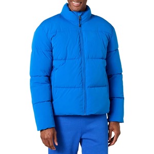 Wholesale Branded Look Custom Men's Puffer Jacket Winter Padded <b>Bubble</b> <b>Coat</b> Blue Outdoor Polyester Men's Jackets - Product Image 2