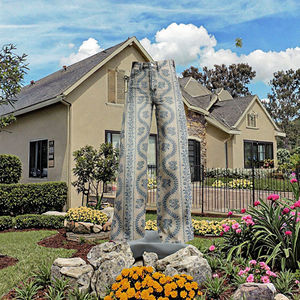 HANO 2024 Nouveau pantalon cargo droit en toile respirante pour femme, avec coutures à nœuds, taille mi-haute élastique, à lacets, non tissé, coupe ample, collection printemps - Product Image 3