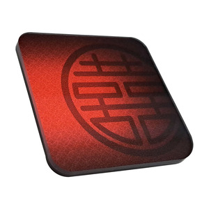 Imán Acrílico Personalizado con Doble Símbolo de Felicidad, Cuadrado Rojo, Estilo Boda, Adhesivo Magnético, Regalo - Product Image 2