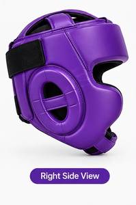 Protector de Cabeza Abierto para Boxeo, Color Morado, para Entrenamiento de MMA, Kickboxing y Karate - Product Image 3