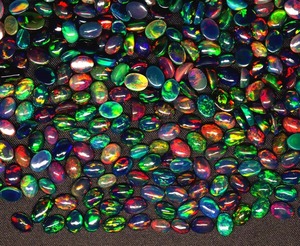 Ópalo Natural de Rajastán Welo, Colorido, Corte Ovalado 5x7mm, Piedra Suelta con Cambio de Color y Relleno de Fracturas para Joyería - Product Image 4