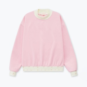 Sudadera Casual de Invierno para Mujer, Color Rosa, Cuello Alto Simulado, Estampado Personalizado en la Parte Delantera, Tejido de Felpa Ecológico, Hombros Caídos, Manga Larga - Product Image 1