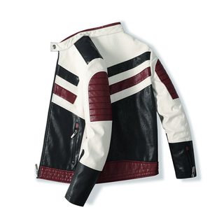 Chaqueta de Motociclista Personalizable para Hombre, en Cuero con Costuras Decorativas, Material de Cuero Transpirable, Chaqueta de Motociclista Más Vendida - Product Image 5