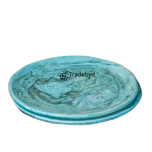 ถาดเสิร์ฟเรซิ่นรูปสี่เหลี่ยมผืนผ้าสุดหรู งานแฮนด์เมด ตกแต่งด้วยดีไซน์พิเศษ สำหรับโต๊ะกาแฟ โต๊ะอาหาร ของตกแต่งบ้าน Tradebyd - Product Image 1