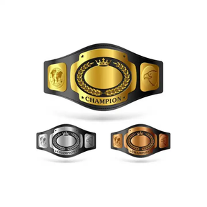 Cinturón de Campeonato de Peso Pesado de Aleación de Zinc Personalizado para Taekwondo y Karate, Forro de Cuero PU de Alta Calidad, Personalizable - Product Image 4