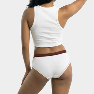 Ensemble de lingerie sexy pour femmes : soutien-gorge confortable + culotte tricotée taille basse, en spandex, écologique, sans couture, antibactérien - Product Image 4