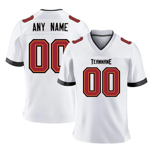 Meilleur prix, maillot de football américain personnalisable grande taille, séchage rapide, manches courtes, couleurs unies, design imprimé, évacuation de l'humidité - Product Image 6