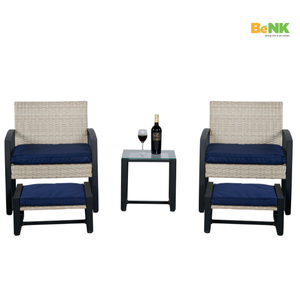 Moderno PE ratán mimbre jardín conjunto de alta calidad cómodo otomano muebles de sala de estar al aire libre para hoteles exteriores - Product Image 3