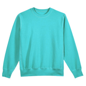 Sudadera de forro polar verde claro bordada para hombre, cuello redondo, manga larga, lisa, de invierno, con impresión de logotipo personalizado. - Product Image 5