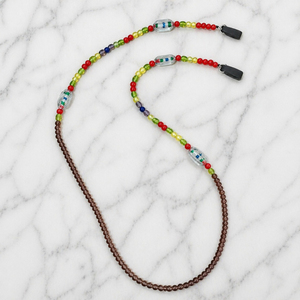 Correa para Gafas con Cadena Metálica y Cuentas Coloridas con Patrón Floral, Flexible y Antideslizante, 70cm de Largo, para Mujer - Product Image 3