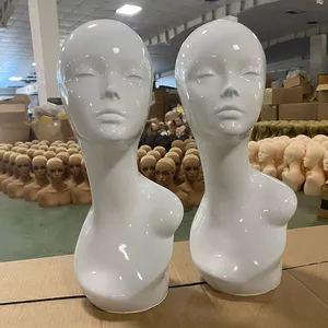 Nouveau mâle et femelle tour de tête factice PVC résine modèle perruque collier écouteurs chapeau tête moule modèle tête accessoires - Product Image 2