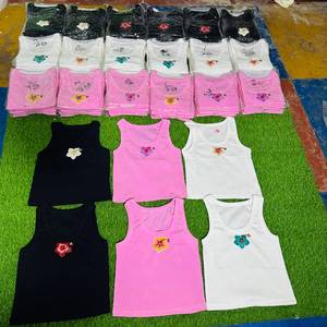 เสื้อกล้ามผ้าฝ้ายริบเนื้อนุ่มราคาประหยัด พร้อมลายปักสวยงาม สำหรับเด็กผู้หญิง สวมใส่สบายๆ ซ้อนเลเยอร์ และแฟชั่นฤดูร้อน - Product Image 2