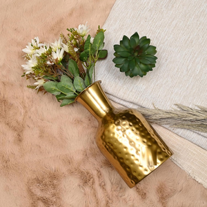 Jarrón de Hierro Hecho a Mano, Duradero, para Mesa, Diseño Tradicional, Chapado en Oro, Decoración para Hogar, Oficina, Bodas, Cumpleaños - Product Image 4