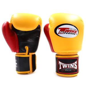 Guantes de Boxeo Twins para Sparring, Fabricados en Fábrica, Transpirables, que Absorben la Humedad, con Cierre de Gancho y Bucle, en Negro, Marrón y Blanco - Product Image 4