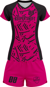 Tenue de volley-ball SpikeStorm Pro AeroSpike Elite, kit de volley-ball ThunderHit Premium, 100 % polyester, impression par sublimation intégrale - Product Image 2