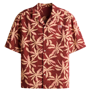 Camisa de muselina de corte relajado para hombre, informal, de manga corta, ligera, transpirable, con botones, para verano, vacaciones, playa. - Product Image 4