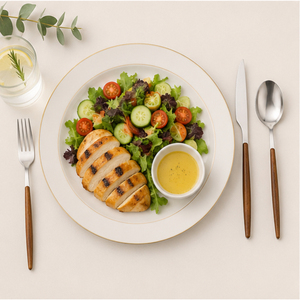 Ensemble de couverts en acier inoxydable en gros avec manches en bois de noyer naturel, service de couverts modernes pour la restauration fine, hôtels et restaurants - Product Image 2