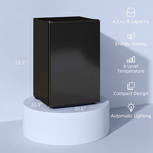 Mini Congelatore da Dormitorio da 4,5 Cu.Ft con Sezione Congelamento, Termostato Regolabile e Spina UK - Product Image 5